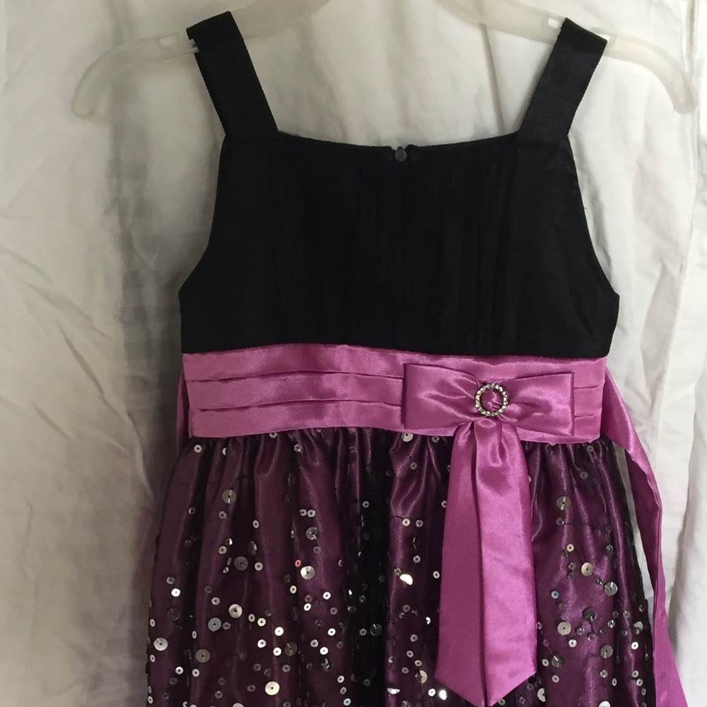 Formal Purple and Black Dress with sparkles.